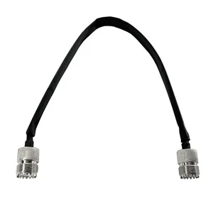 Window/Door Pass Through Flat RF Coaxial Cable UHF Female 12-Inch 50 Ohms - Zdjęcie 1 z 11