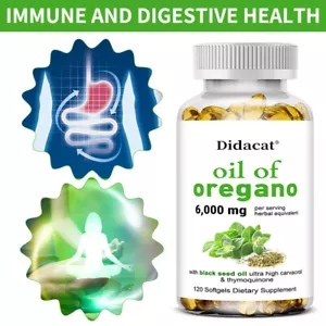 Oregano Oil Premium Formula 6000mg Organic Extract Immune Support 120 capsules - Picture 1 of 11