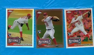 STEPHEN STRASBURG 2010 TOPPS CHROME REFRACTOR + RED HOT + UPDATE + GOLD 10 CARDS - Picture 1 of 3