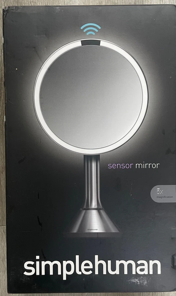 Simplehuman ST3052 8 inch Round Sensor Make-up Mirror - Silver