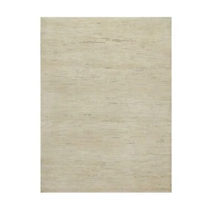 5'x6'5" White Modern Plain Design Lori Buft Pure Wool Hand Knotted Rug R91337 - Picture 1 of 8