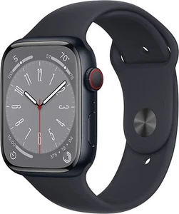 Apple Watch Series 8 GPS + LTE 45MM Midnight Aluminum Case Midnight Sport Band - Picture 1 of 3