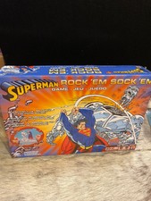 SUPERMAN ROCK 'EM SOCK 'EM ROBOTS Game (2005, Mattel) HTF Metallo DC Comics