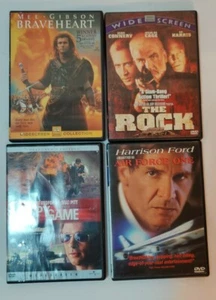 4 Action Movies DVD Set- Brave Heart, The Rock, Air Force One, Spy Game - Picture 1 of 2