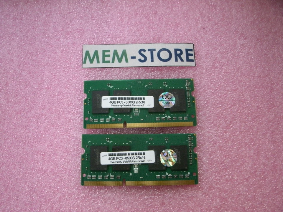 8GB (2x4GB) DDR3-1066 SODIMM Memory for Apple iMac 20-inch MB417LL/A MC016G/A - Image 1 of 1