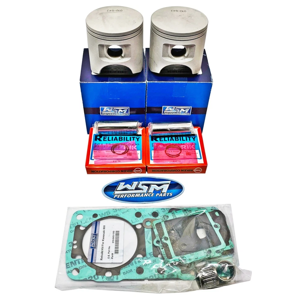 New 82.75mm 75 WSM Top End Rebuild Kit 03-11 Kawasaki SX-R 800 SXR 13001-3735 - Image 1 of 1