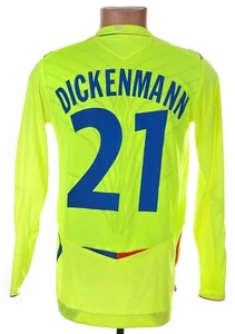 CAMISETA DE FUTBOL LYON 2008/2009 VISITANTE TALLA S EDICIÓN USADA EN PARTIDO MUJER 21 DICKENMANN - Imagen 1 de 4