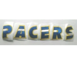 10 sets PACERS Jersey Uniform Jacket Shirt Embroidered Letters Iron Sew Patches - Picture 1 of 1