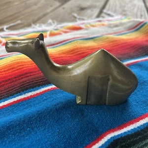 Vintage Messing Kamel Figur Statue MCM Wohndeko selten sitzende Pose - Bild 1 von 13