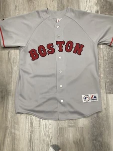 Majestic MLB Boston Red Sox Gray Baseball Jersey Adult Medium Sewn - Picture 1 of 8