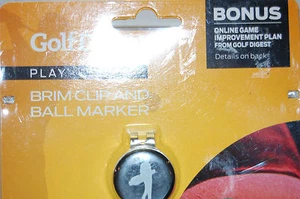NIP Golf Digest Brim Clip and Ball Marker Golfdigest - Picture 1 of 10