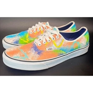 Vans Authentic Multi Color Splatter Paint Canvas Low Top Sneakers Mens size 10 - Picture 1 of 8