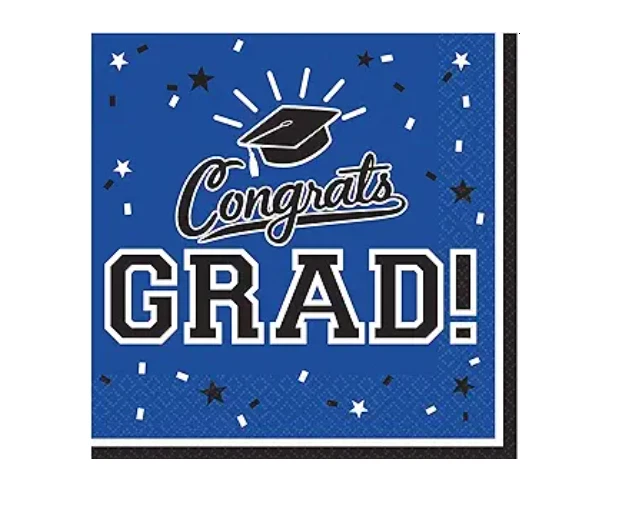 Servilletas de almuerzo Amscan School Colors Pride, estándar, azul Foto 1 de 1