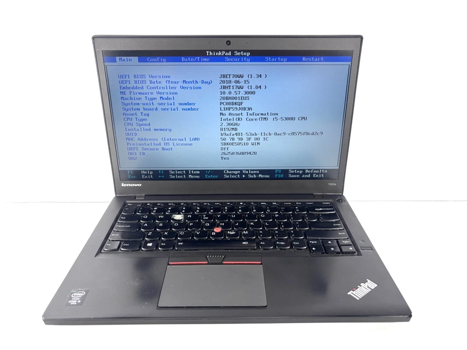 Lenovo ThinkPad T450s - 14" HD, 2.3GHz i5, 8GB DDR3 RAM, 16GB SSD Foto 1 de 4