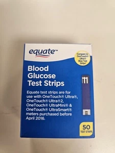 Equate 50ct Diabetic Test Strips Expires 12-27-2025 - Picture 1 of 3