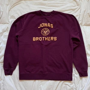 Jonas Brothers Burgunderrot Rundhals Sweatshirt Gr. L Pullover Freizeit Bequem Preppy - Bild 1 von 8