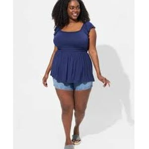 Neu mit Etikett Torrid Babydoll Tanktop mit geraffter Taille 3 - Bild 1 von 4