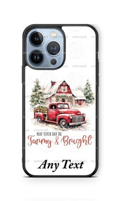 Christmas Country Home with Red Truck Phone Case iPhone 16 Samsung A14 Google 9 - Image 1 of 4