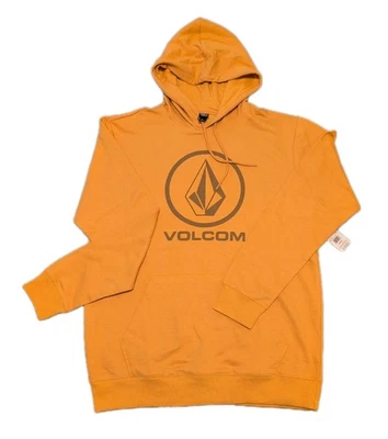 Volcom Dark Yellow Pullover Hoodie Men’s Stone Logo Sweatshirt New w/ Tags - Image 1 of 4