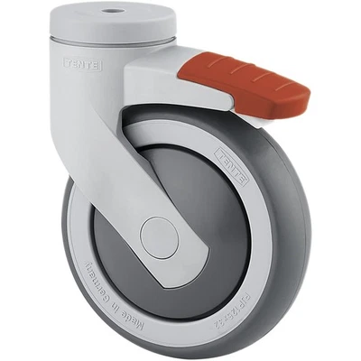 TENTE Lenkrolle TPR/Kunststoff Rückenloch 100 mm 100 kg Feststeller - Bild 1 von 2