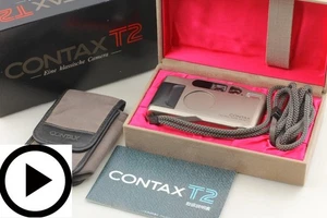 ALL Work [MINT w BOX] Contax T2 Silver 35mm Point & Shoot Film Camera From JAPAN - Picture 1 of 14