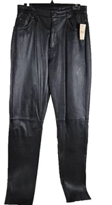 Neu mit Etikett Wilsons Leather Experts Damenhose gerades Bein hohe Taille schwarz $ 150 - Bild 1 von 8