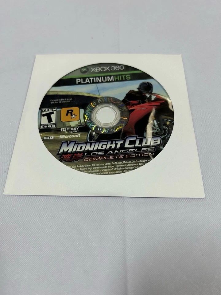 Midnight Club: Los Angeles (Microsoft Xbox 360, 2009) Disc Only - Image 1 of 1