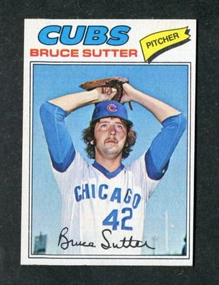 Bruce Sutter Chicago Cubs Rookie MLB Pitcher 1977 Topps Baseball Card RC #144 - Image 1 of 2
