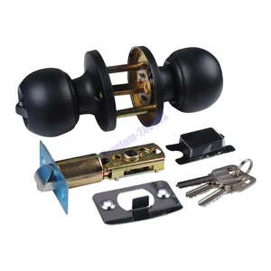 NUOVO set chiavi pomelli porta tondi acciaio inox maniglia ingresso passaggio - Foto 1 di 8