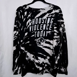 Camiseta manga larga OG Choosing Violence Today Salty Savage Tie Dye M Grunge - Imagen 1 de 8