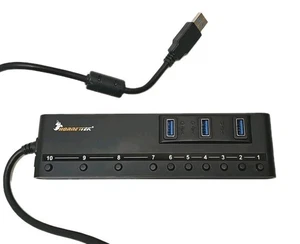 Hornettek 10-Port USB 3.0 Hub - HT-USB3HUB10 - Picture 1 of 4