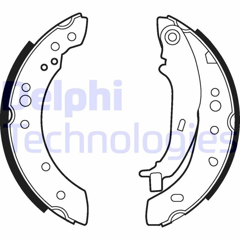 DELPHI Zapatas de Freno Kit Eje Trasero Apto para Mitsubishi COLT Smart Forfour - Imagen 1 de 1