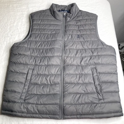 IZOD Vest Mens XL Advantage Performance Puffer Jacket Grey Full Zip Normcore - Image 1 of 4