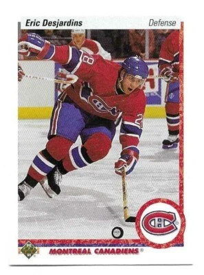 ERIC DESJARDINS 1990-91 UPPER DECK ROOKIE CARD NEAR MINT CONDITION - Image 1 of 2