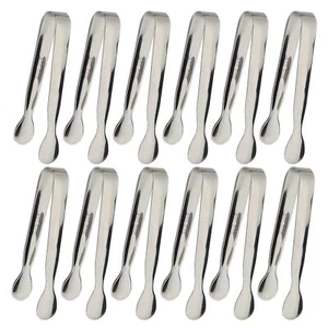 12pcs Ice Tongs Mini Sugar Tongs 4.25inch Stainless Steel Small Serving Tongs Sm - Picture 1 of 6