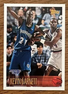 1996 SLU Kenner Starting Lineup Card KEVIN GARNETT Timberwolves - Picture 1 of 2
