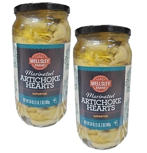 2 Packs Wellsley Farms Marinated Artichoke Hearts 35 OZ - Picture 1 of 3