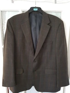M&S wool blend blazer jacket check print size 44 excellent condition - Picture 1 of 14