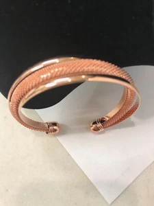 Brazalete Brazalete Cobre Textura Ancha Finamente Elaborado, Malla Fina Cobre - Imagen 1 de 4