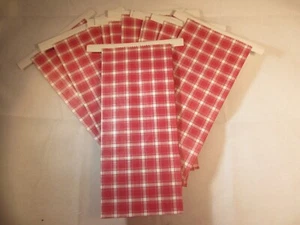 1/2 LB. TIN TIE LINED COFFEE RED PLAID BAGS - Picture 1 of 1