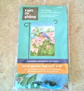 New Lowes Bluebird and Dogwood Rain or Shine Mini Flag 12.5" x 18 - Spring Flag - Picture 1 of 5