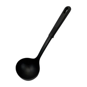 Cujara de sopa de nailon negra con agarre suave y cómodo, resistente al calor, apta para lavavajillas - Imagen 1 de 4