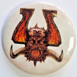 Warhammer 40k AoS Fantasy Games Workshop Daemons of Chaos Khorne Head Pin Badge - Picture 1 of 1