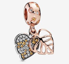 1pcs European rose gold CZ Charm Bead fit 925 Necklace Bracelet Chain DIY