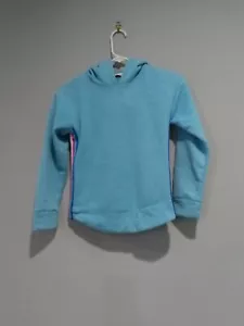 DSG Girls Medium Cotton Fleece Pullover Hoodie Oasis Blue - Picture 1 of 4