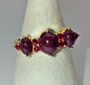 585 Gelbgold Ring mit Rubin Gr 56 ( Ø 17,8mm ) - Bild 1 von 5