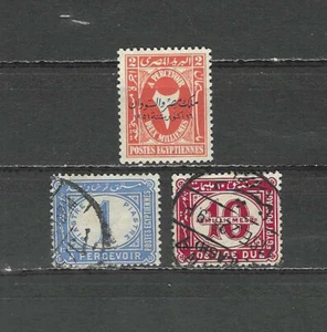 EGYPT , 1889/1952 , POSTAGE DUE , LOT OF 3 STAMPS , ONE O.P. , PERF , USED/MNH - Picture 1 of 1