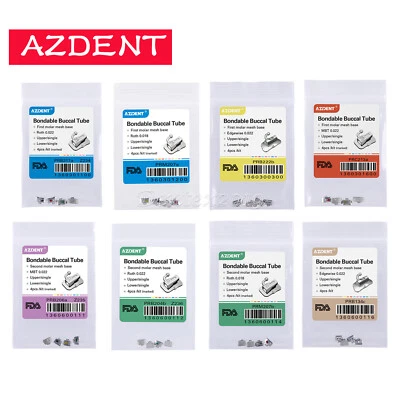 MARKENLOS Dental Orthodontic 1st 2nd Molar Buccal Tubes Bondable Roth/MBT/Edge 022/ 018