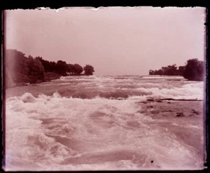 (1) GLASNEGATIV ENDE 1800er ANFANG 1900; "KOPF DER NIAGARAFÄLLE, NEW YORK" - Bild 1 von 3