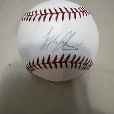 TYLER AUSTIN FIRMADO RAWLINGS ROMLB BÉISBOL YANKEES GEMELOS GIGANTES AUTO Steinercoa Foto 1 de 2